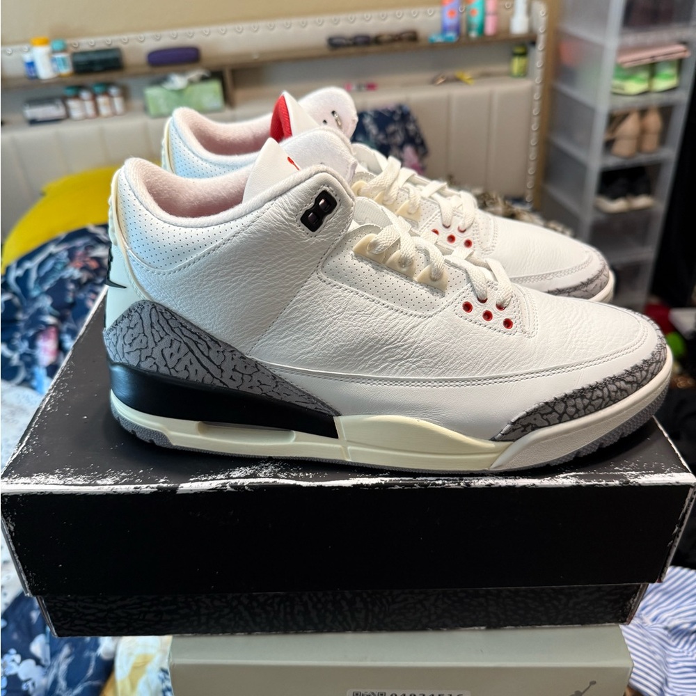 *SOLD* Air Jordan 3 Retro ‘White Cement Reimagined’ Mens Size 12 - Picture 2 of 9